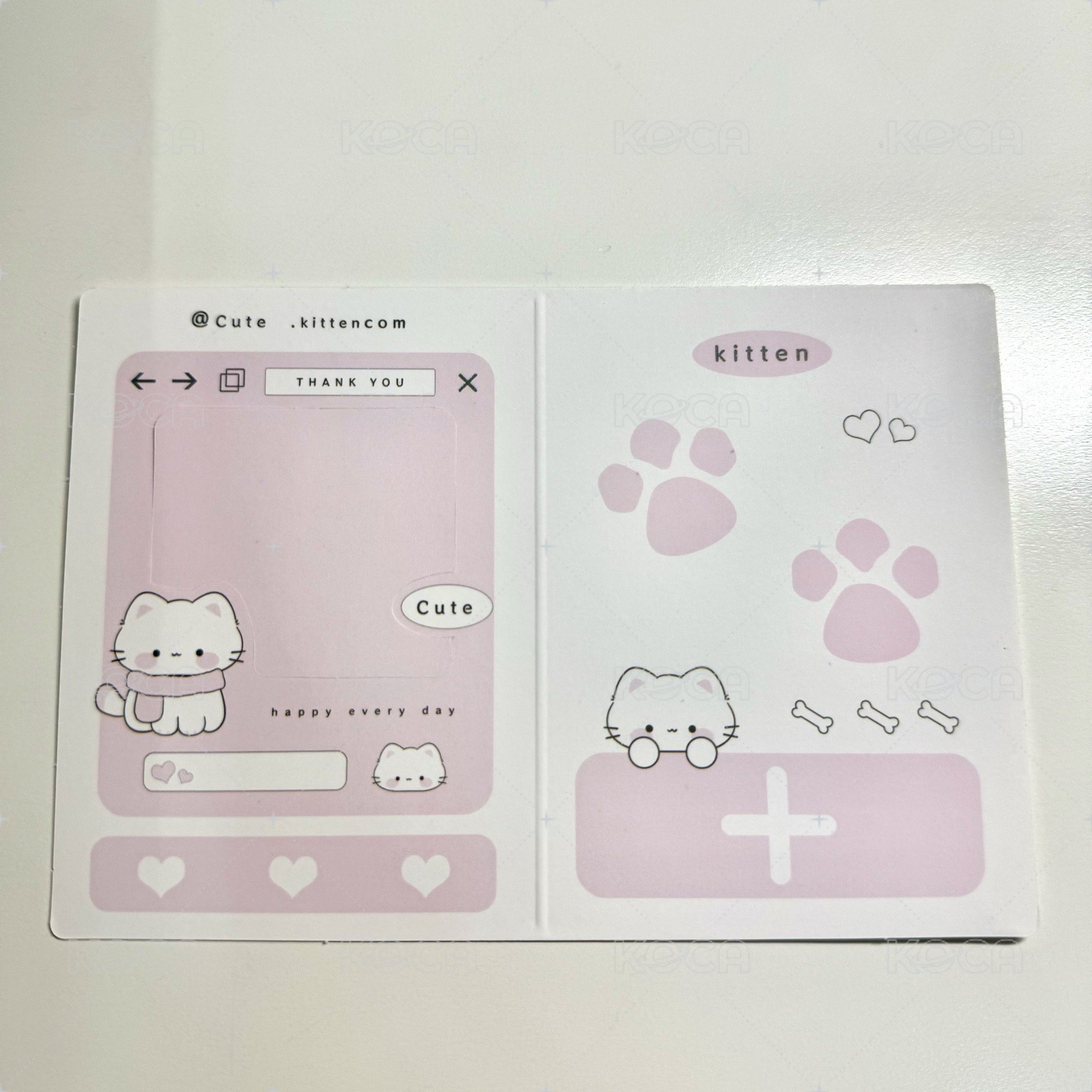 粉色貓咪腳印