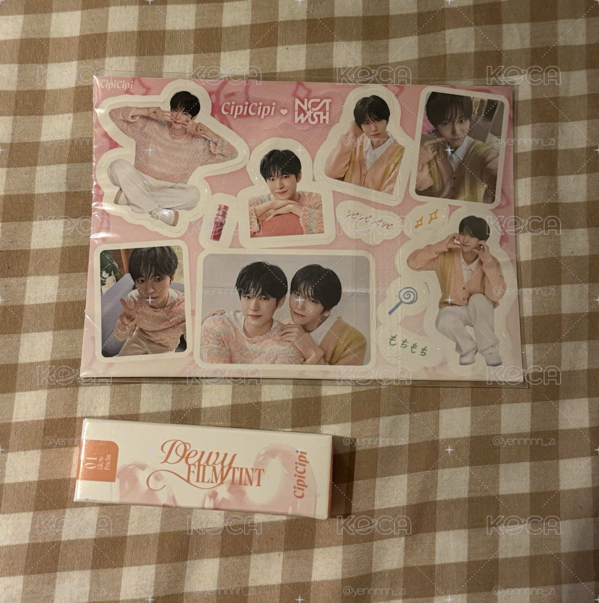 Wish代言 貼紙組+口紅 