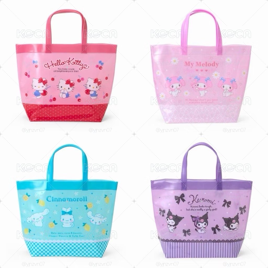 Sanrio 三麗鷗 PVC防水海灘袋 蝴蝶結款 美樂蒂