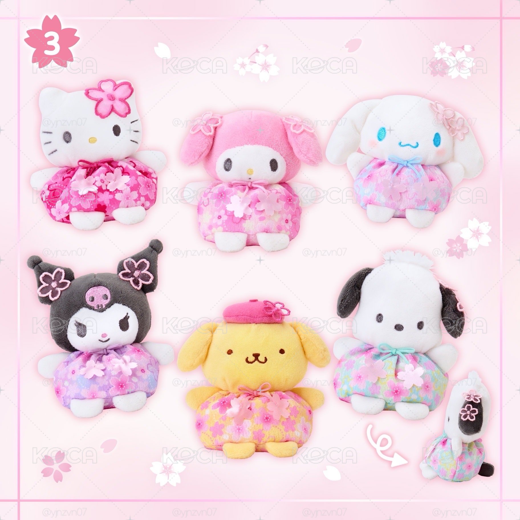 Sanrio 三麗鷗 粉色櫻花系列 掌心娃娃 美樂蒂