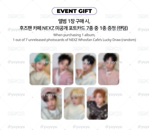 NEXZ Whosfan Cafe 幸運卡