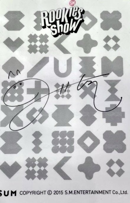 SM ROOKIES SHOW 入場卡 / 場限卡  背面