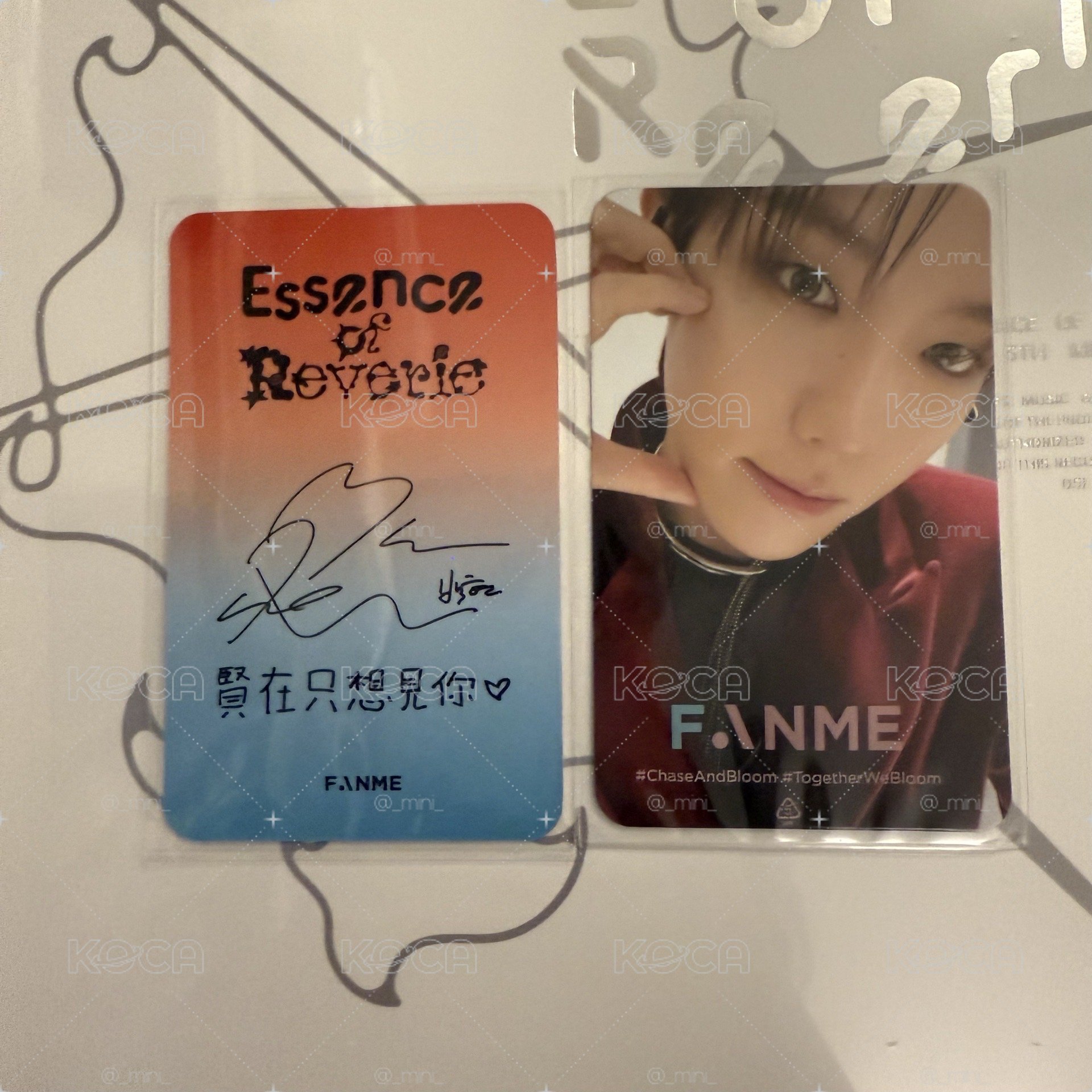 伯賢 迷你五輯 FANME簽售卡 一卡一專
