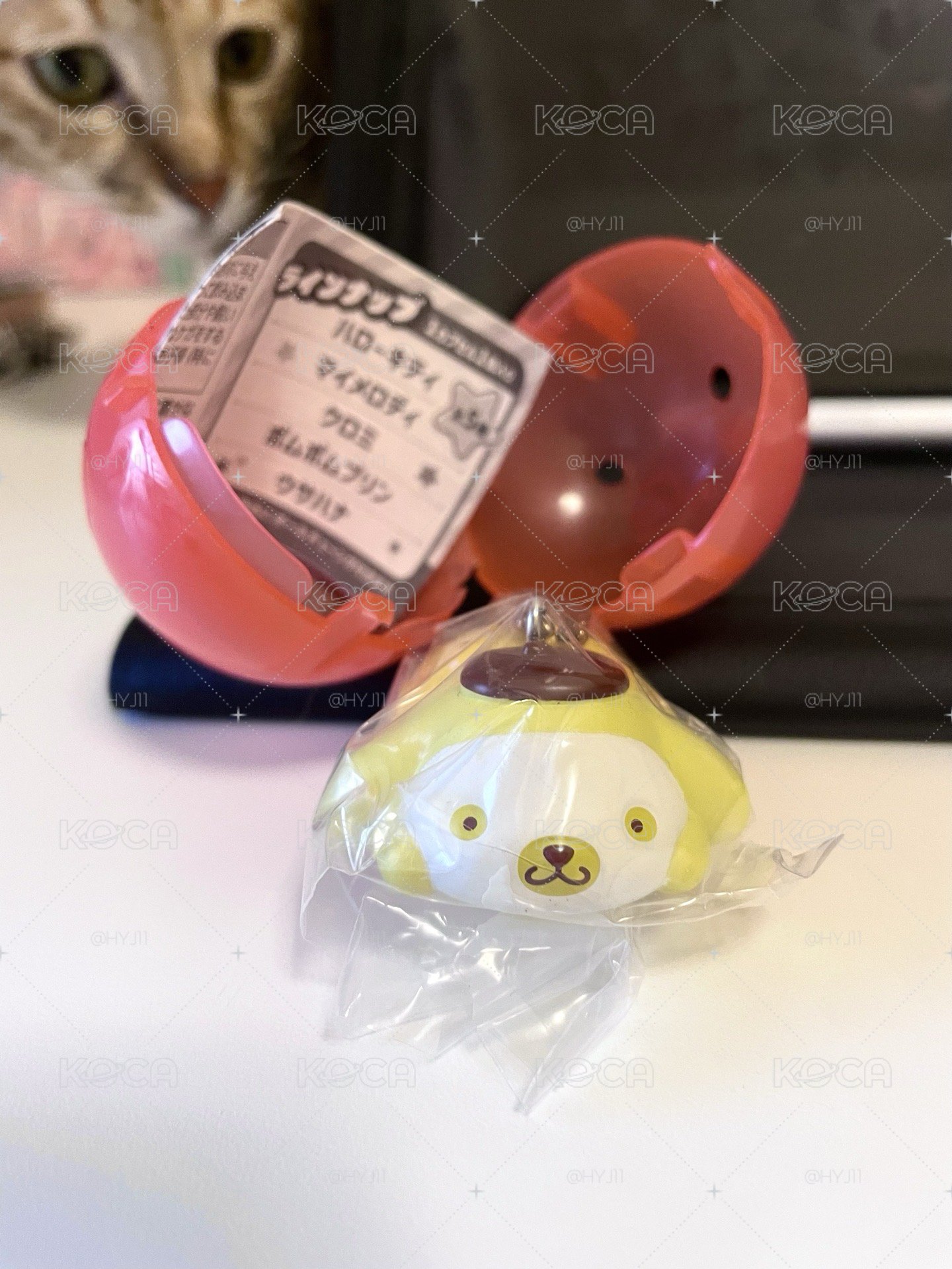 布丁狗面膜扭蛋吊飾