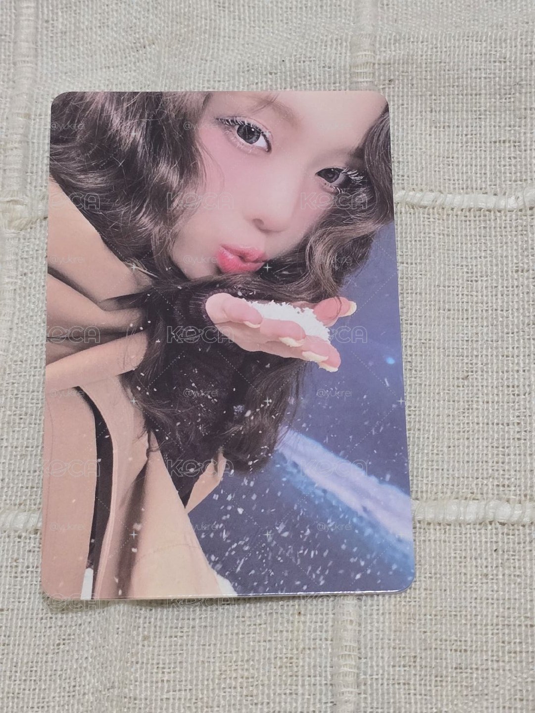 金冬天 winter 吹雪花 雜誌卡