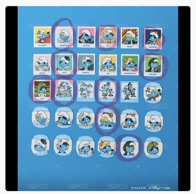 The Smurfs徽章盲盒全品項（7入）