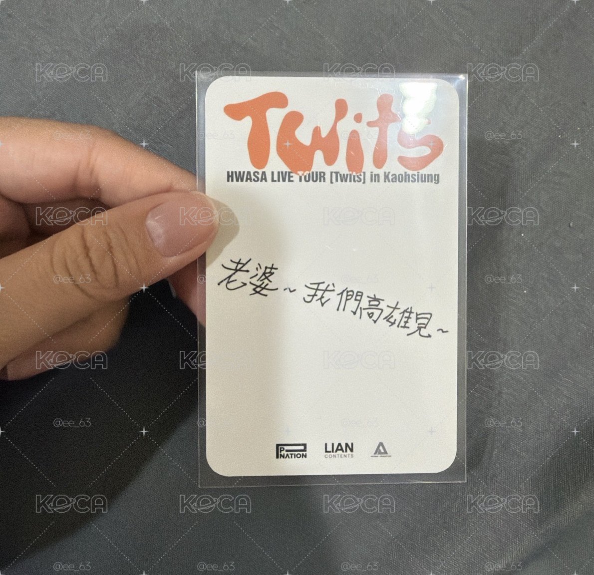 MAMAMOO HWASA the 1st FANCON TOUR [Twits] 高雄場 入場卡 