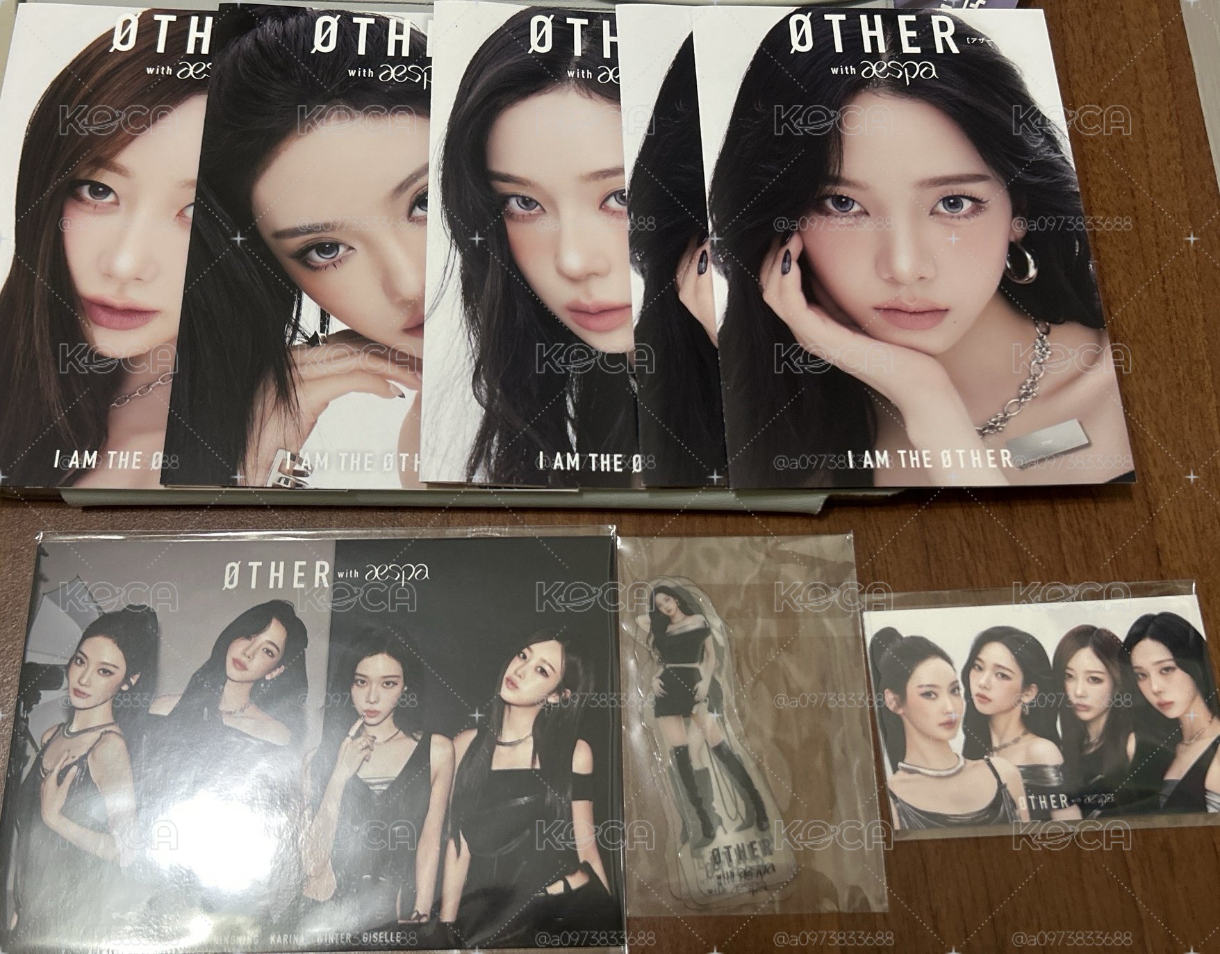 aespa ØTHER周邊小冊子 場限團卡貼紙 明信片一組 人型透卡