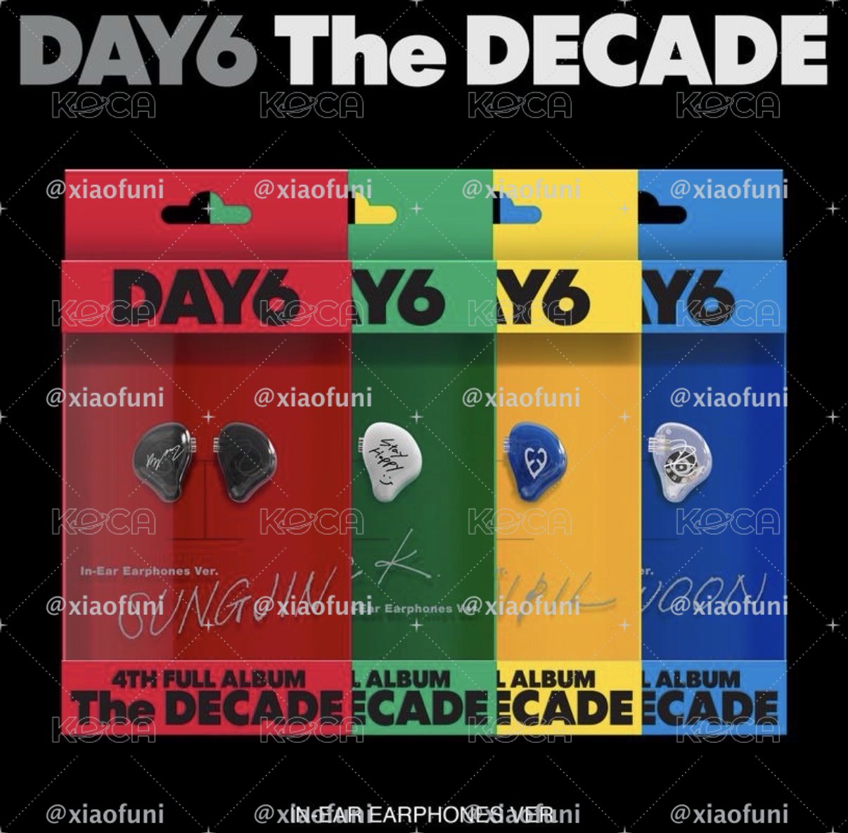 全新現貨 DAY6 The DECADE 耳機專 一組四張