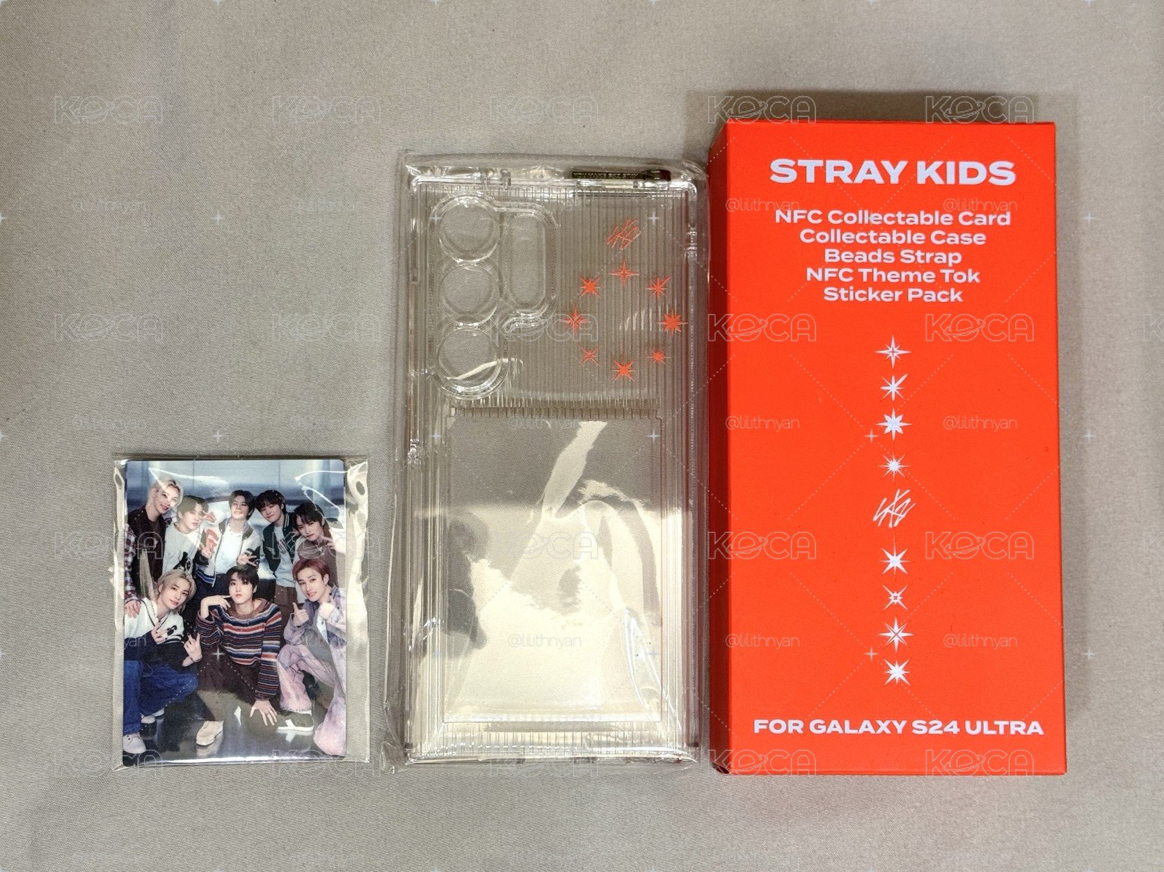 全新未拆 免包手 stray kids x Slbs s24u 聯名手機殼 + nfc 團體卡