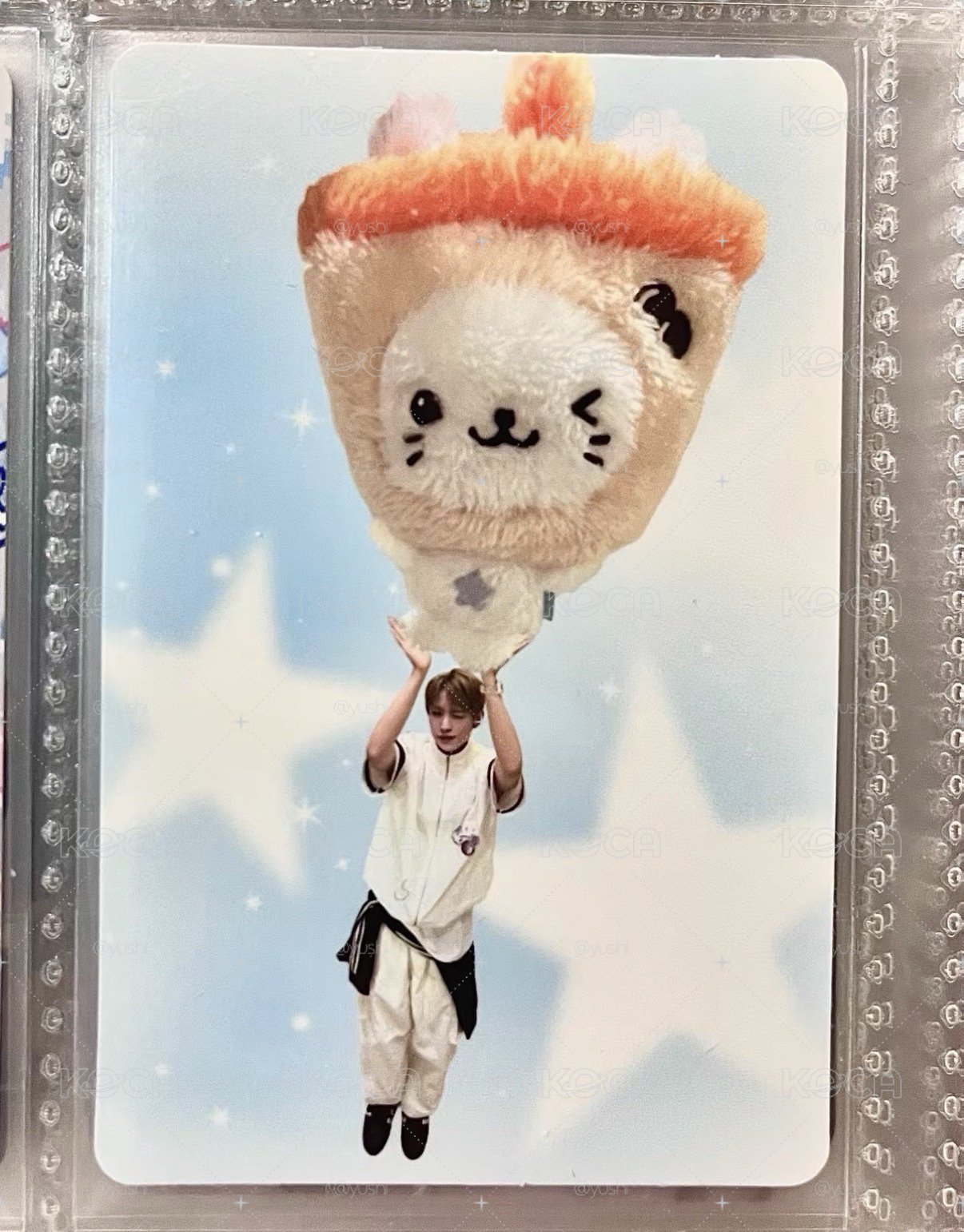 yushi 舉奶茶貓卡 現貨