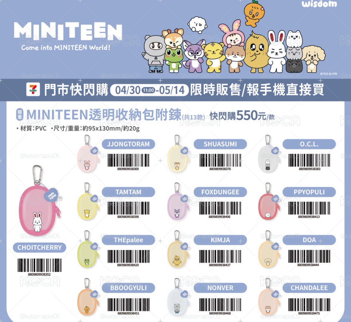 mini teen x 7-11娃包