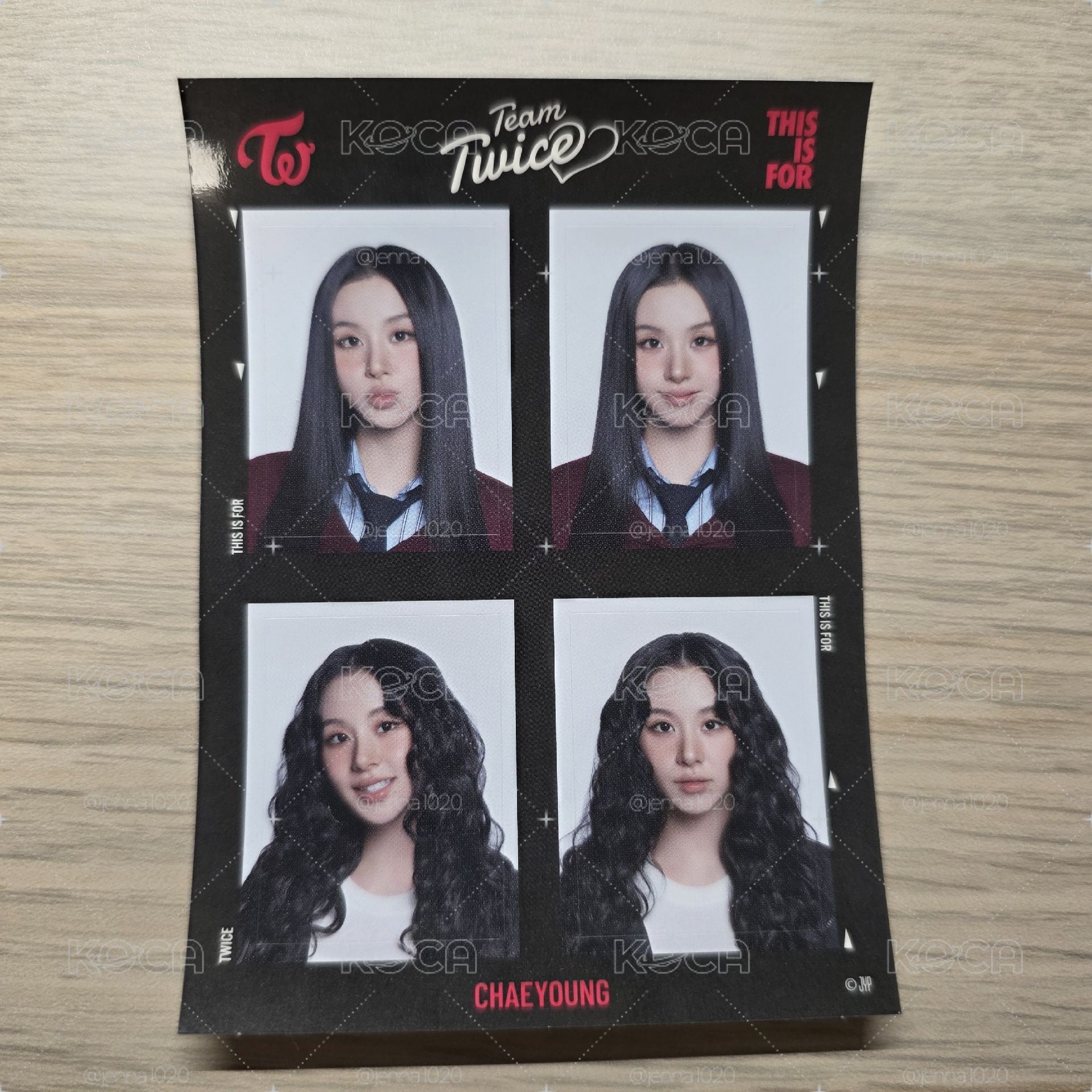 彩瑛 證件大頭貼紙