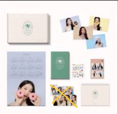 sowon 2024年曆 內容物圖上為主