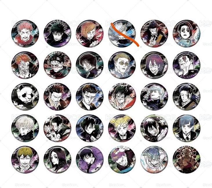 咒術迴戰原畫展徽章（無五條