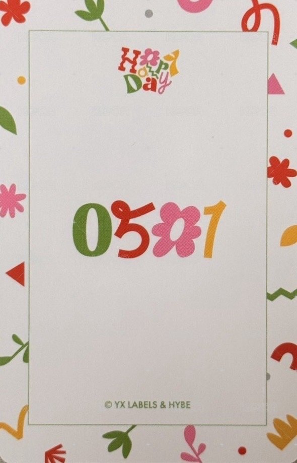 Happy Day  周邊卡 2025~2026 BIRTHDAY KIT卡 -6 背面