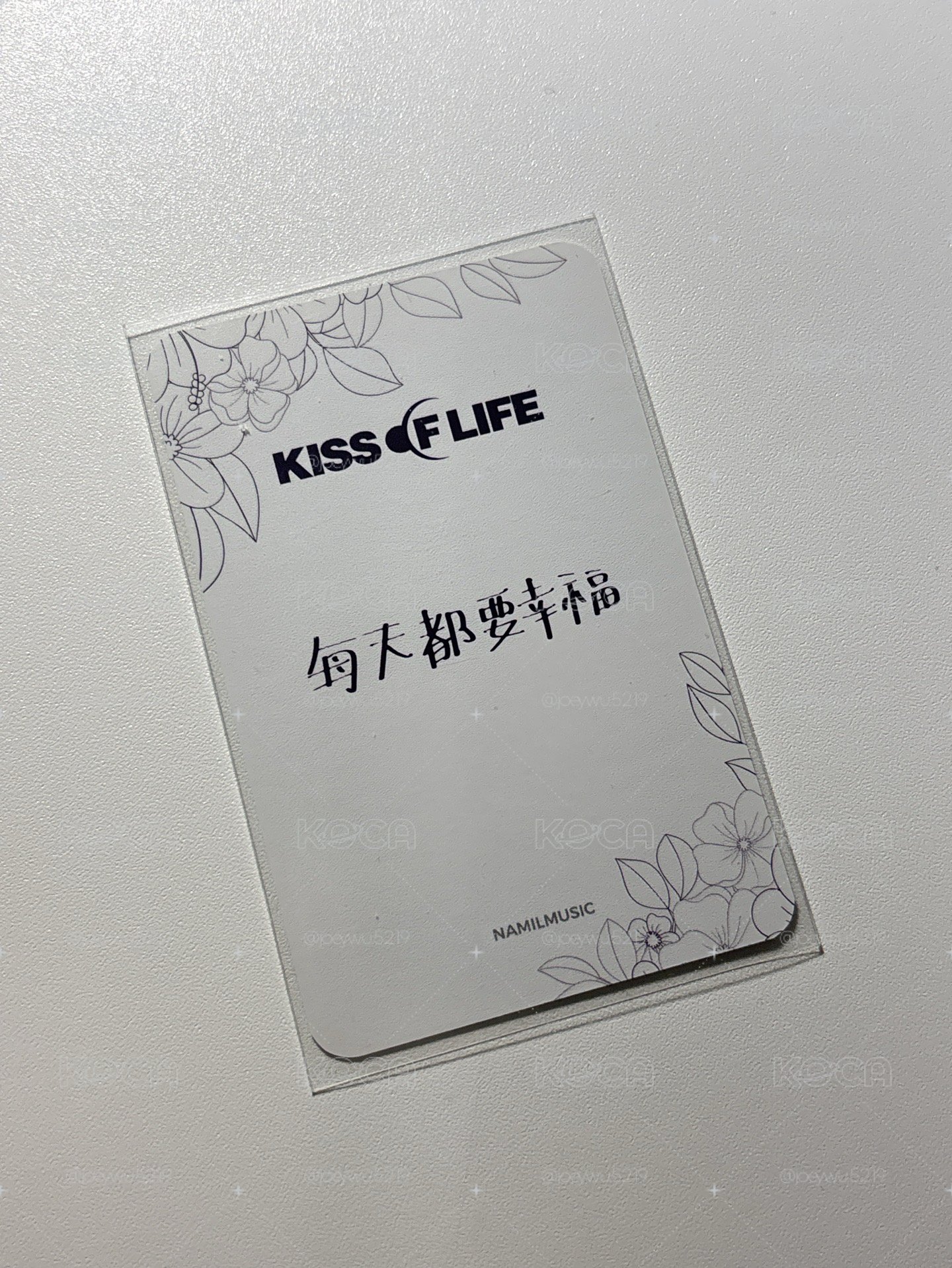 Natty 楠藝背景簽售卡 中文卡背