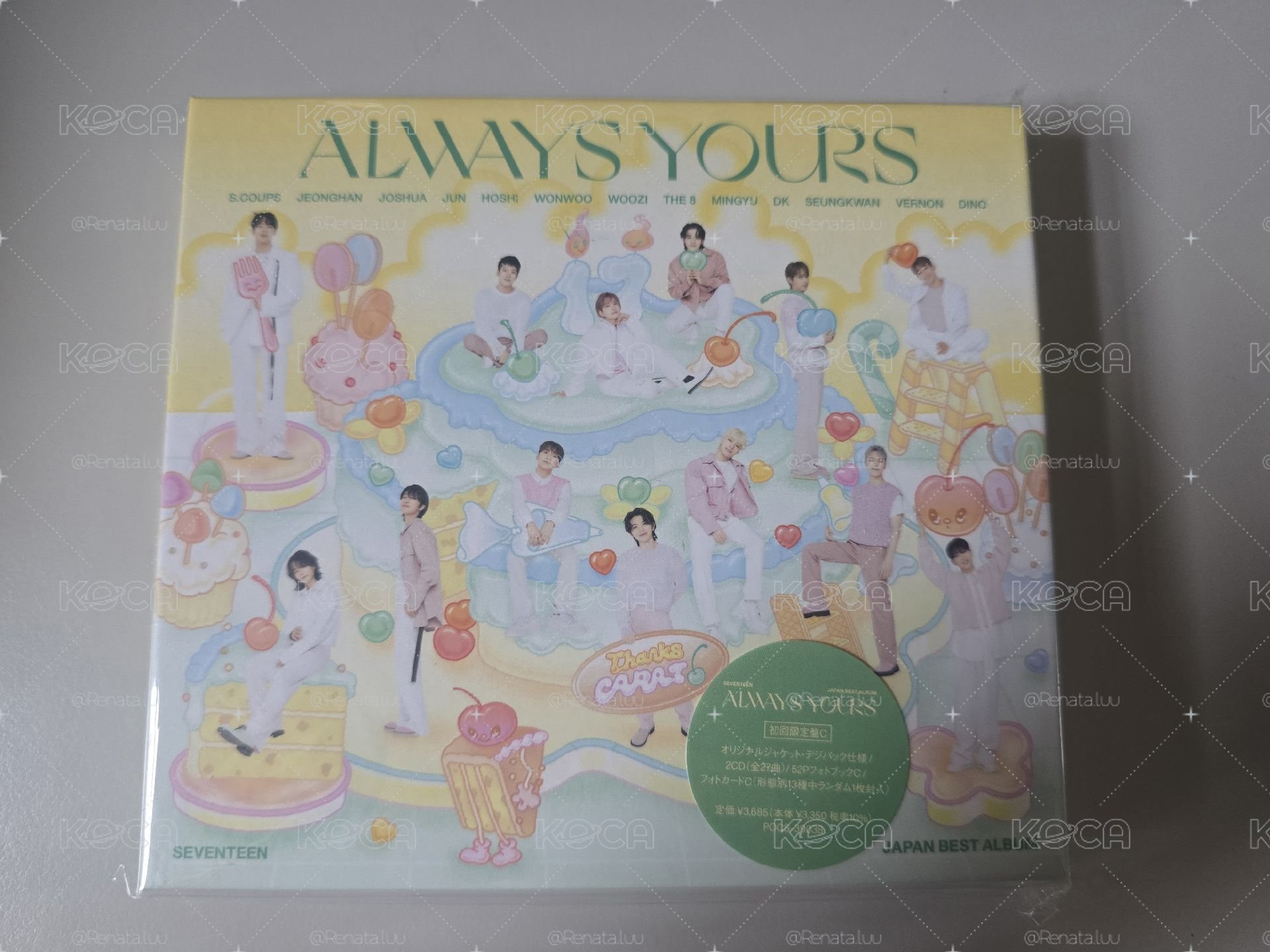 seventeen always yours 專輯 C ver.全專：權順榮，全圓佑，李知勳，徐明浩，金珉奎