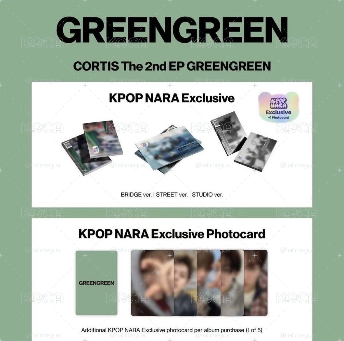 CORTIS GREENGREEN Kpop Nara 全新未拆專