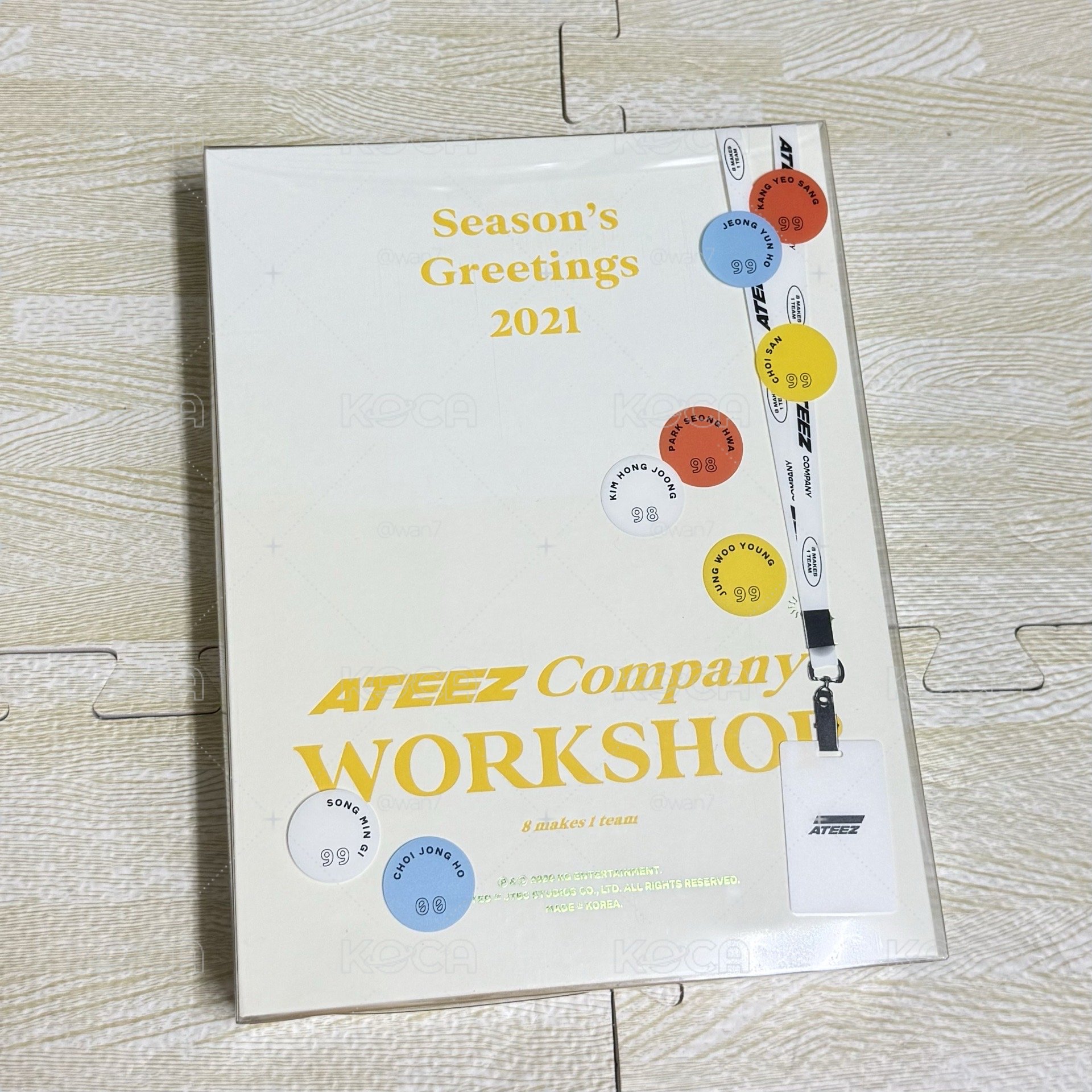 ATEEZ 2021年曆（星化小卡、鍾浩識別證）