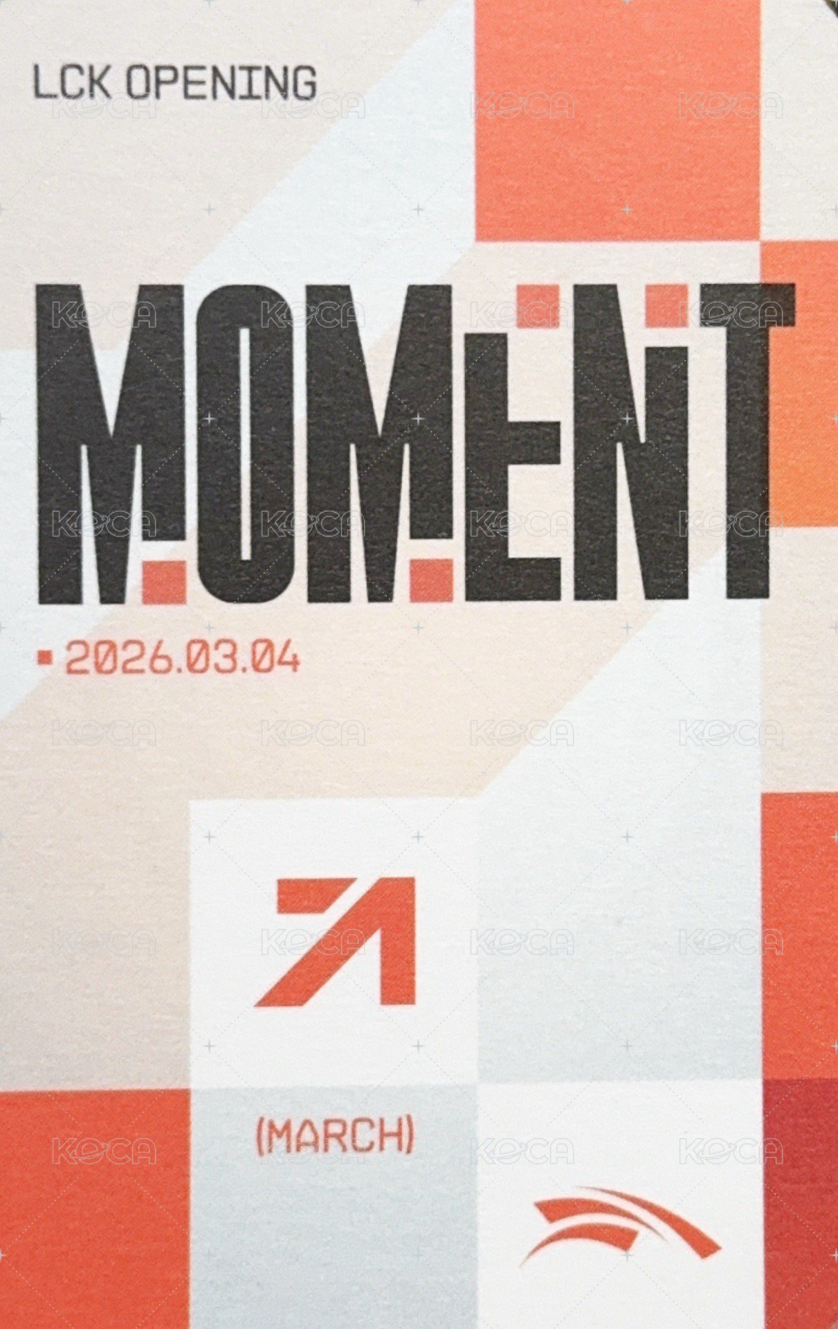26HLE 會員 三月 會員禮卡 moment 背面
