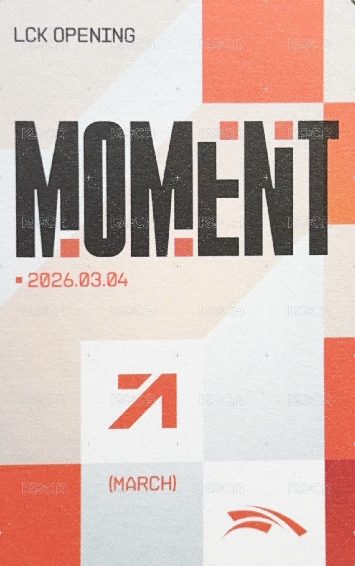 26HLE 會員 三月 會員禮卡 moment 背面