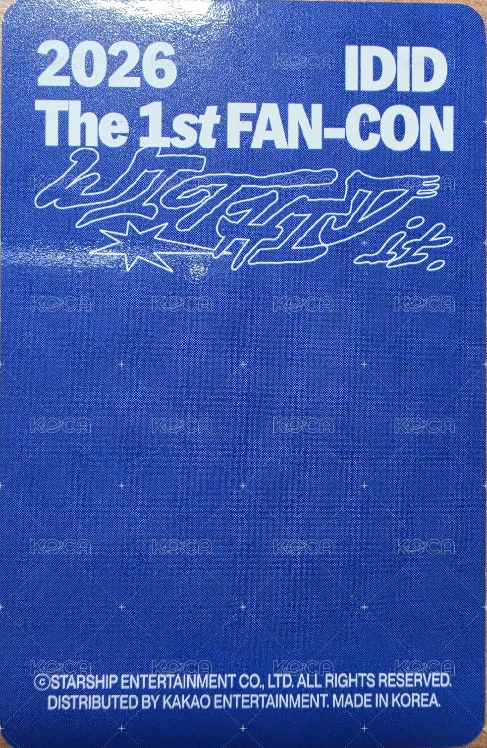 2026 IDID The 1st FAN-CON [WITHID it.] 星船 隨機卡包 官拍 周邊卡  背面