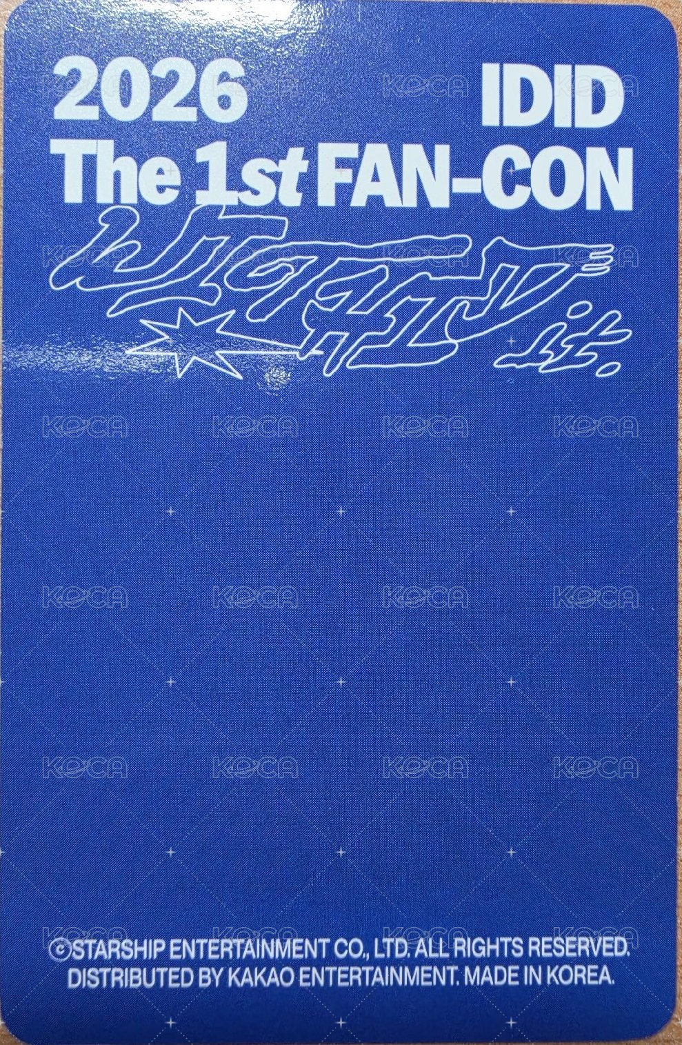 2026 IDID The 1st FAN-CON [WITHID it.] 星船 隨機卡包 官拍 周邊卡  背面