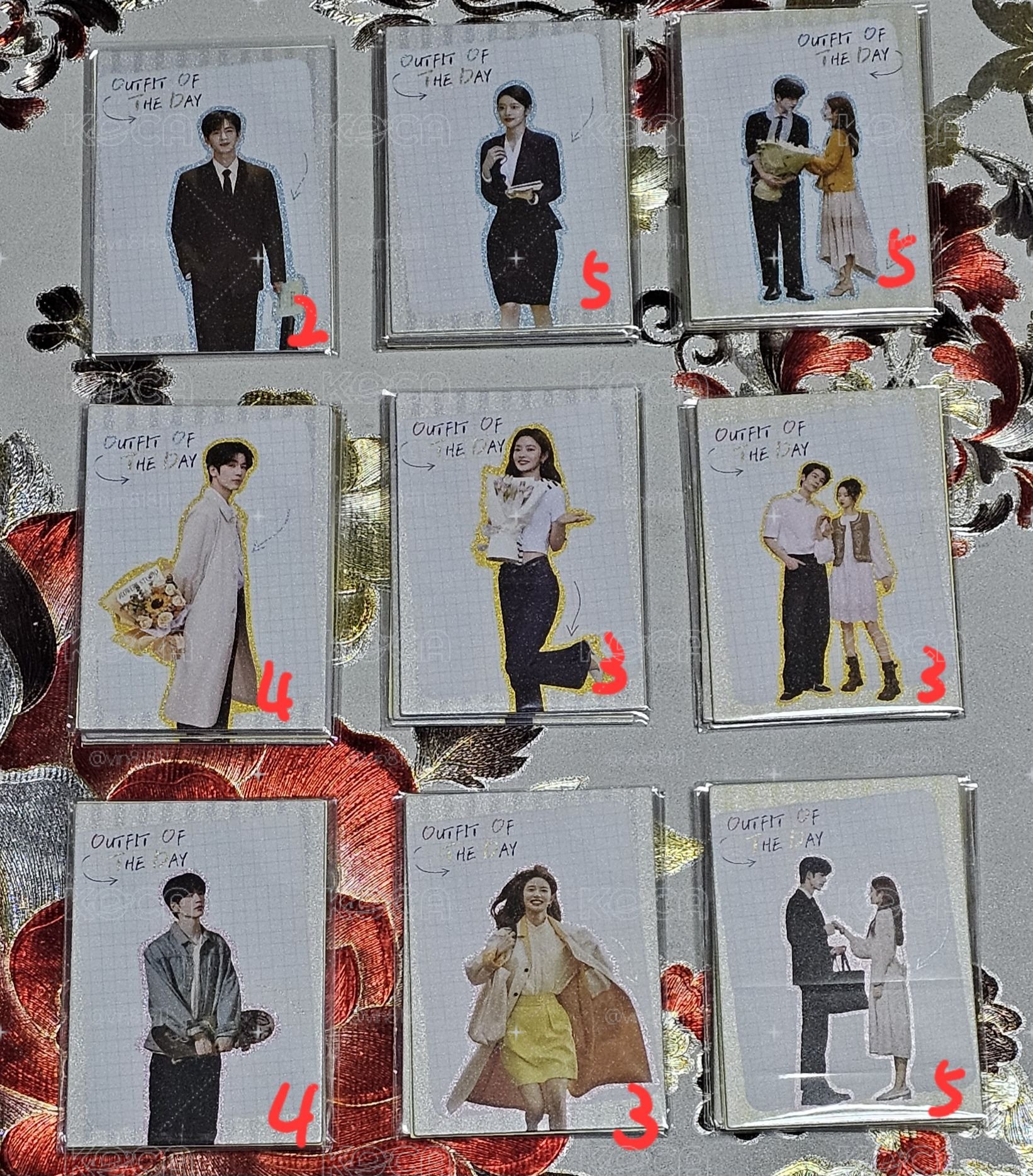 愛你周年限定周邊小卡 穿搭卡 戲劇 去見crush的OOTD