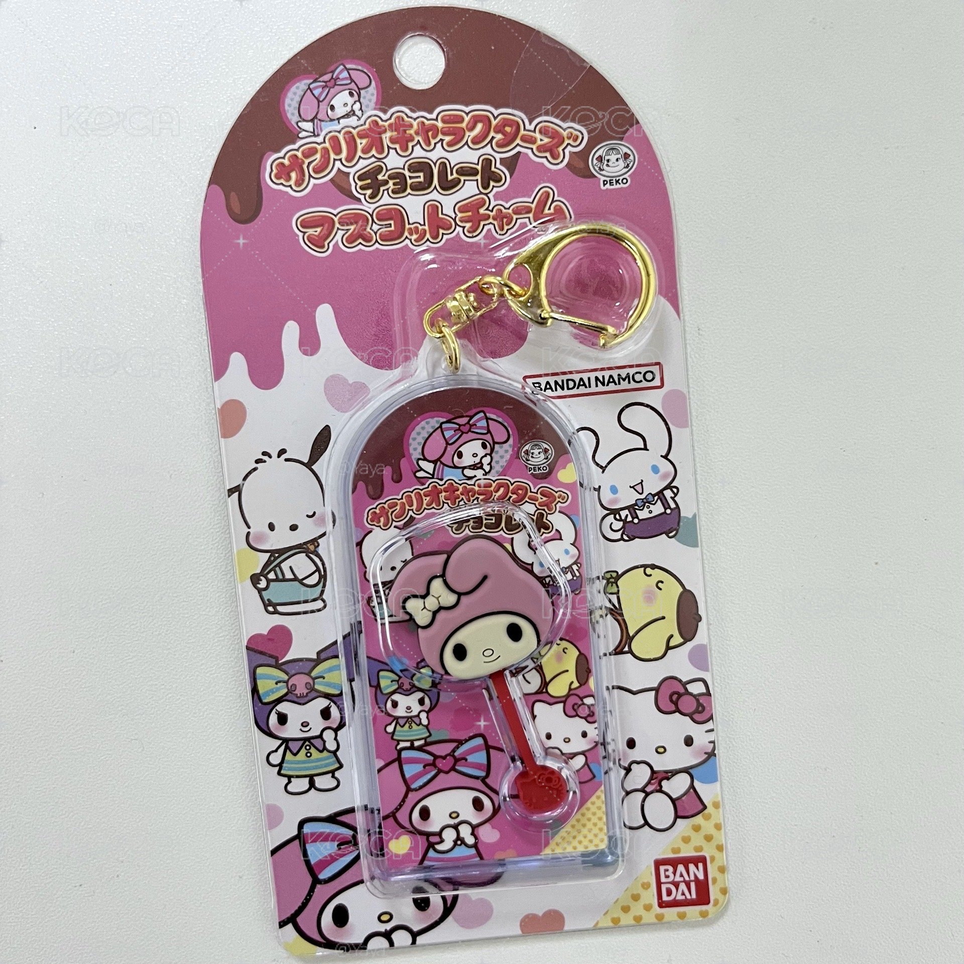 美樂蒂款 不二家x三麗鷗 巧克力造型吊飾