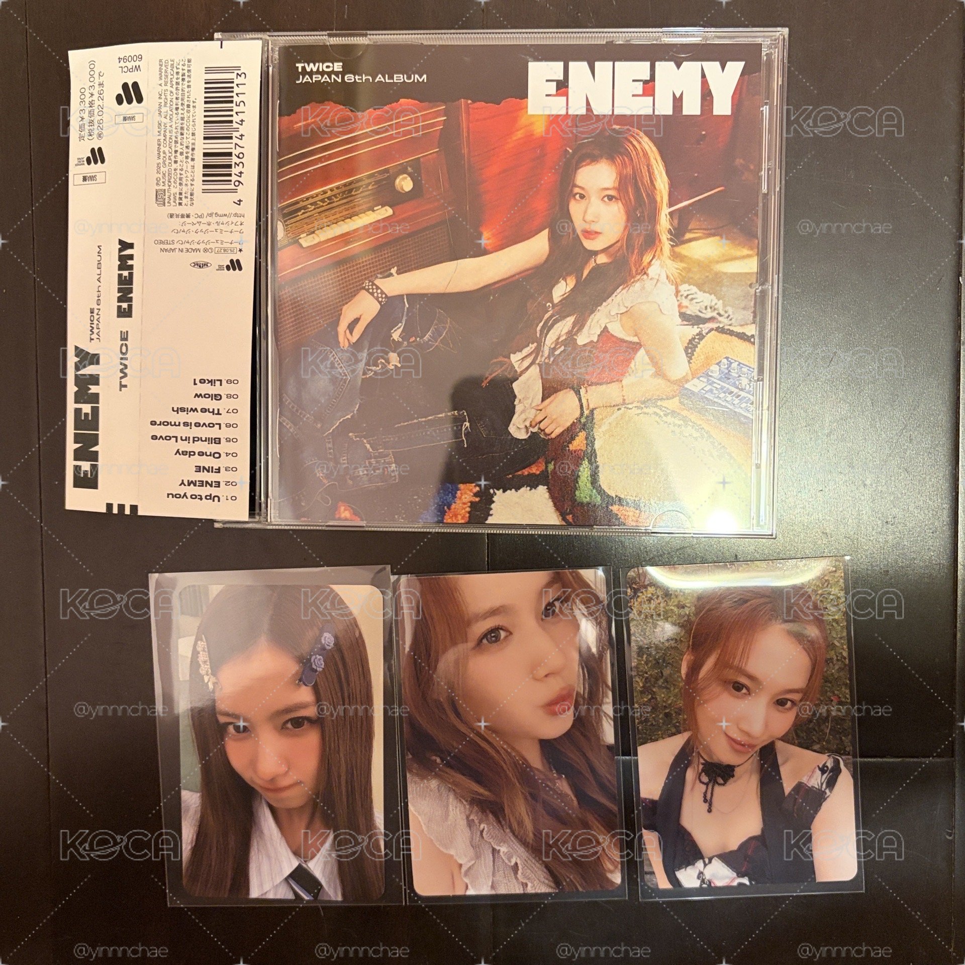 TWICE SANA髮夾紗enemy小盤