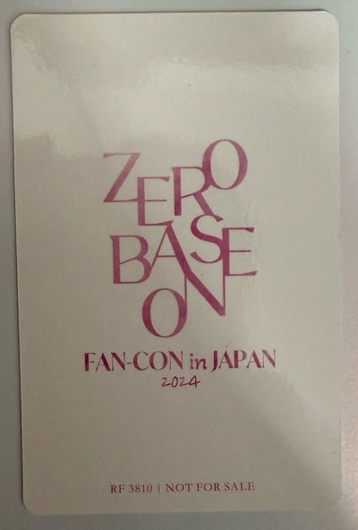ZB1 2024 FANCON IN JAPAN 通常盤 小卡 官拍 RICKY