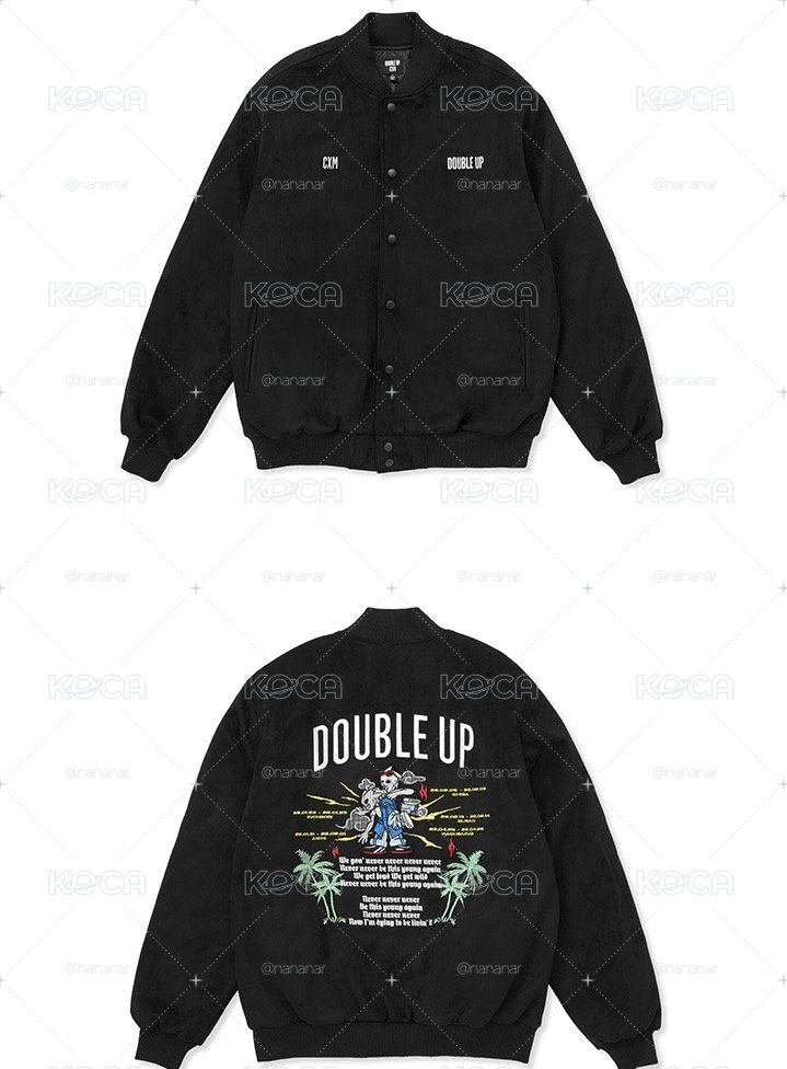 CXM DOUBLE UP韓場刺繡外套&貼紙組