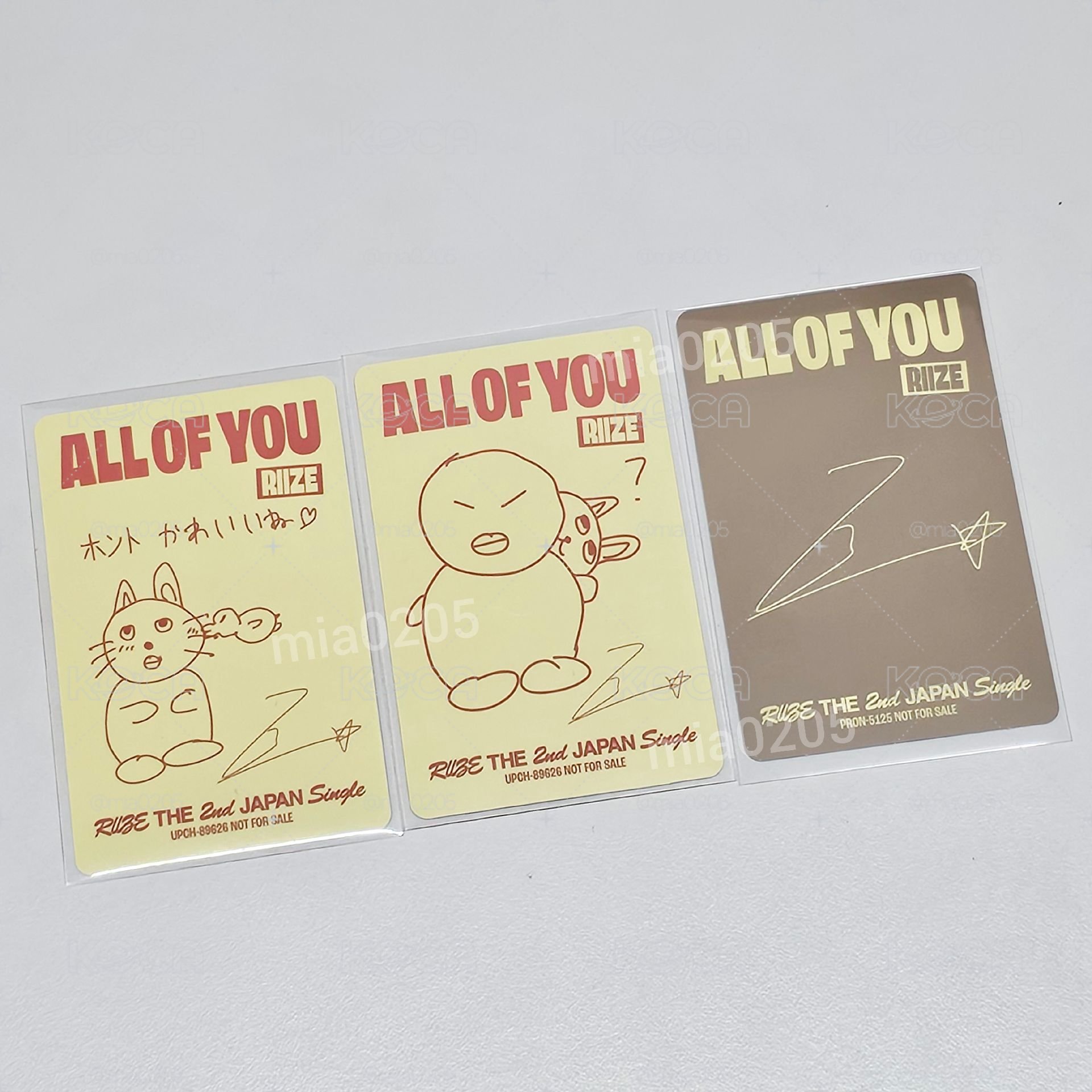 RIIZE 日專 ALL OF YOU Wonbin單封+3張卡