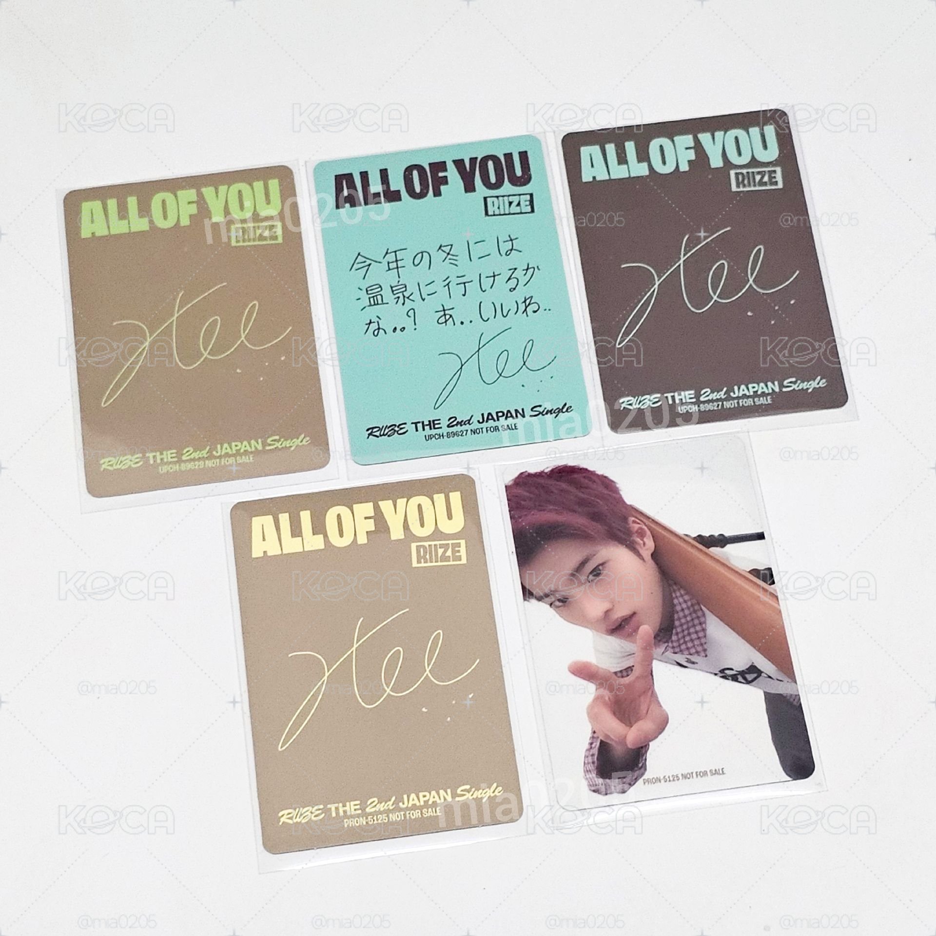 RIIZE 日專 ALL OF YOY Sohee專卡 5張