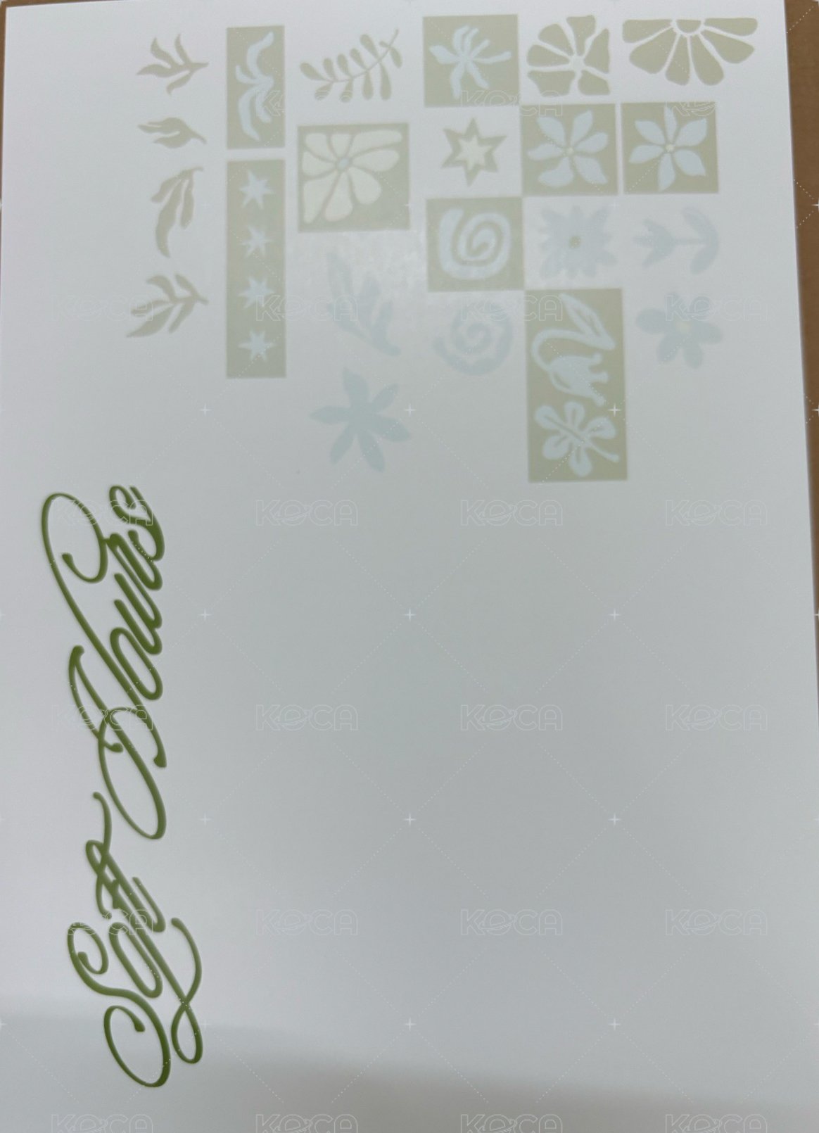 芝加哥 回憶錄 sw 特典卡 明信片 背面