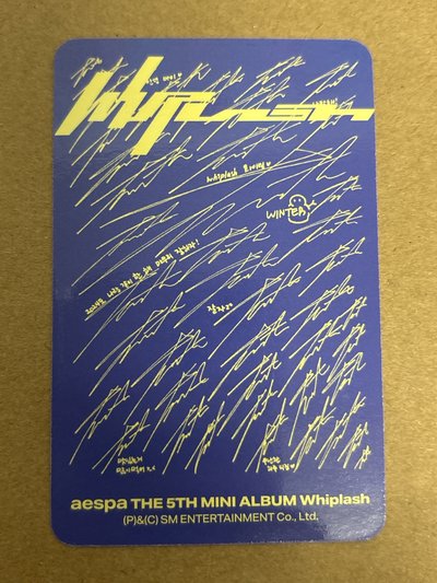（瑕）Whiplash 專輯卡 Speed專卡 冬