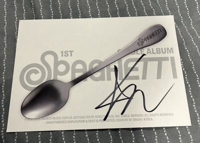 SPAGHETTI 簽名卡 美國官網 親簽明信片 采源