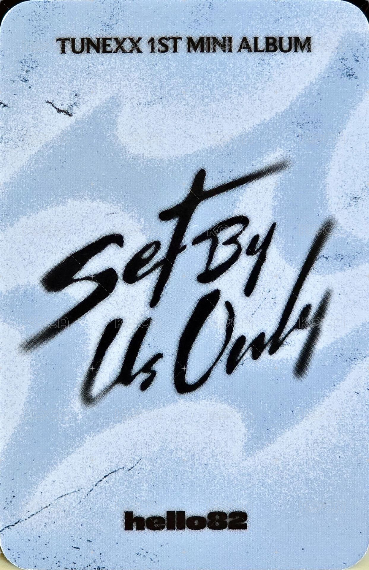 SET BY US ONLY hello82 特典卡 Fluffy ver. 背面