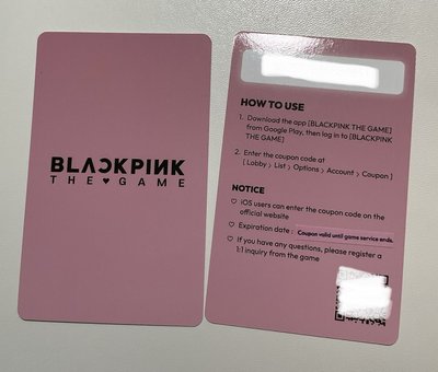 Blackpink面膜代言卡
