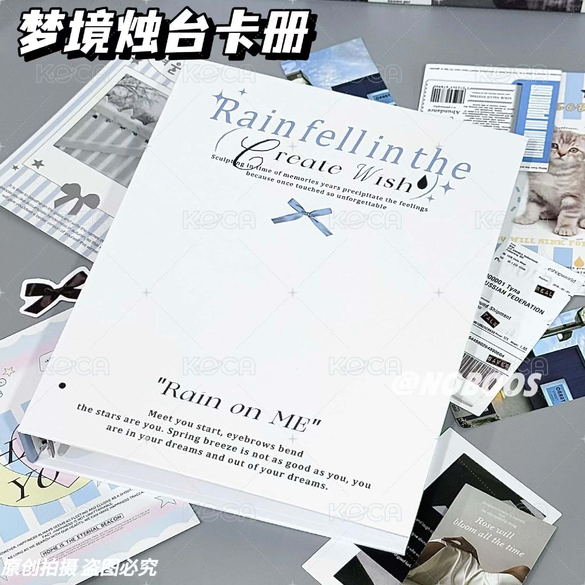 白色活頁四宮格卡冊
