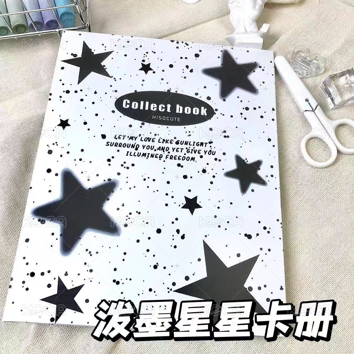 黑色潑墨四宮格卡冊