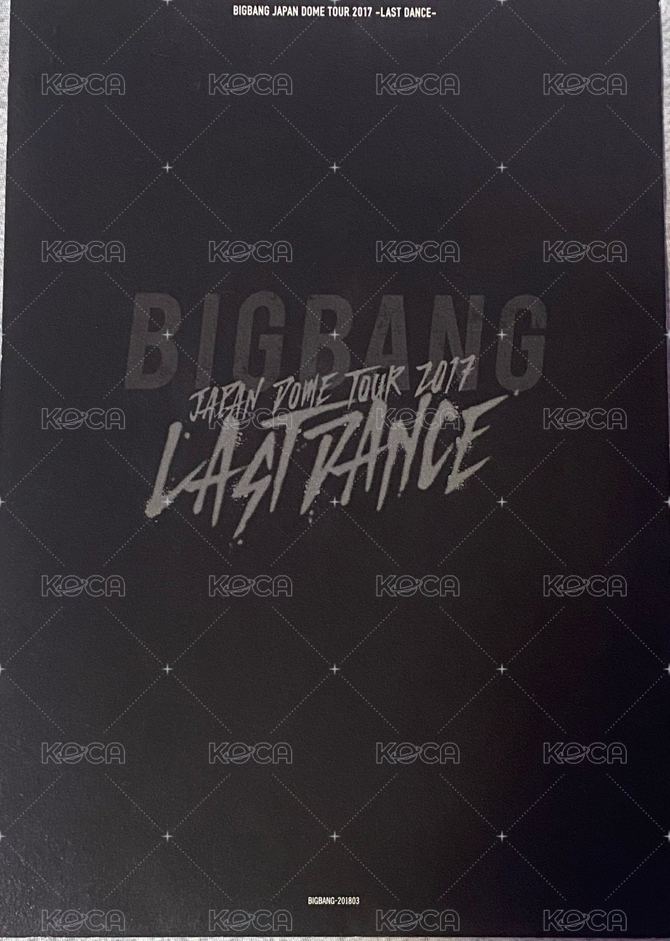BIGBANG JAPAN DOME TOUR 2017 - LAST DANCE 明信片  背面