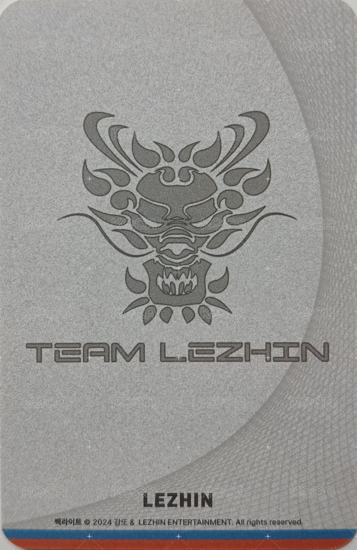 2024 TEAM LEZHIN JMEESHOP 韓國限定 滿額卡 小卡 背面