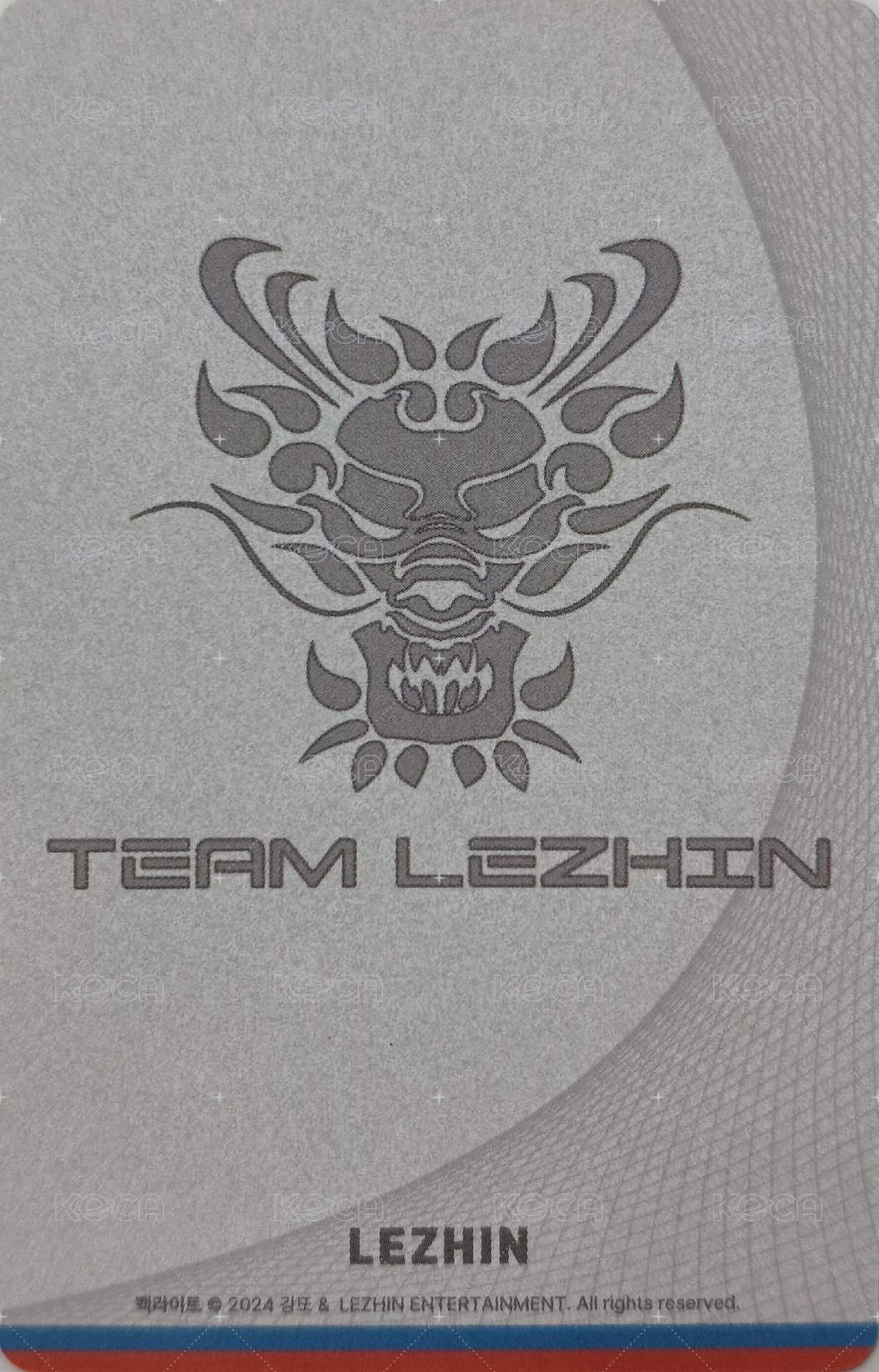 2024 TEAM LEZHIN JMEESHOP 北京限定 滿額卡  背面