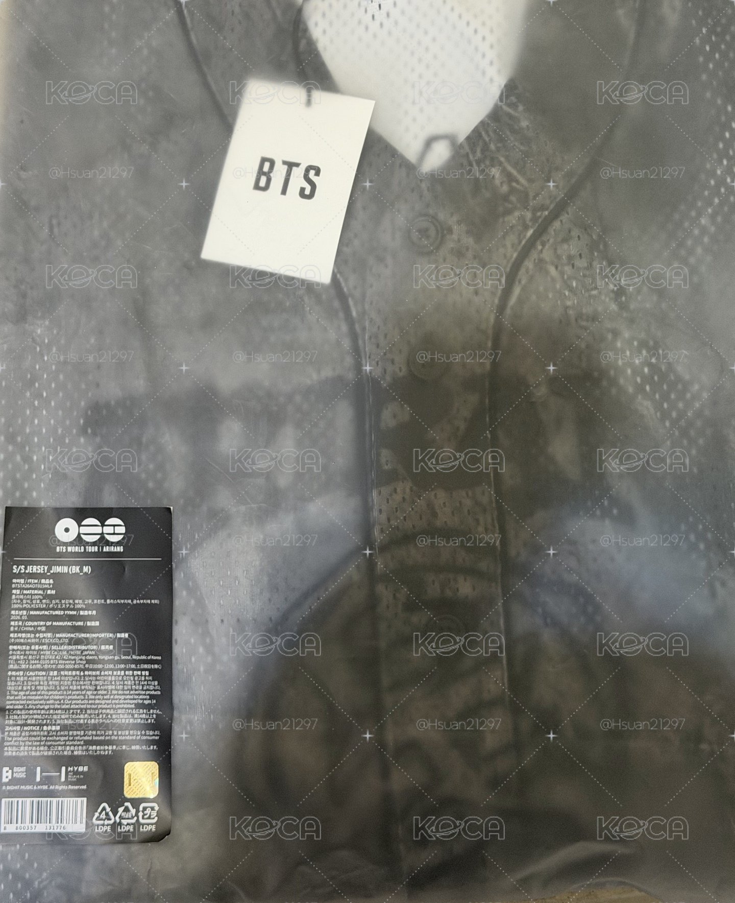 bts jimin/jk球衣 現貨 m號
