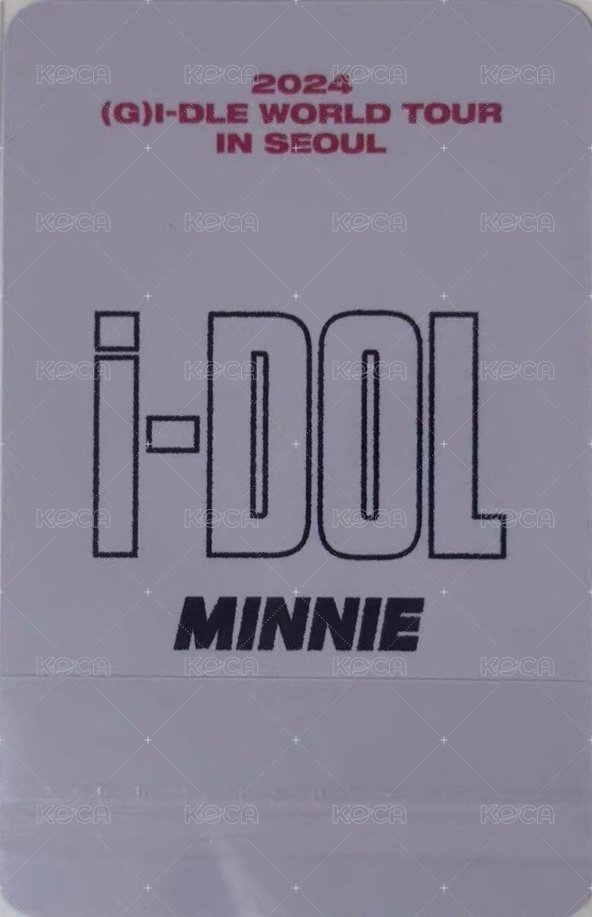 24’世巡演唱會 iDOL 首爾 入場卡 / 場限卡  背面