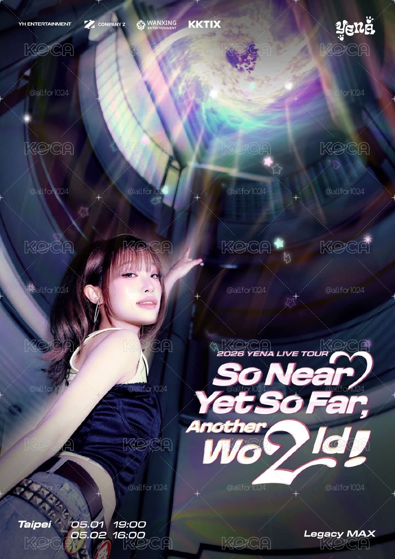 YENA｜2026巡演 台北入場卡+海報