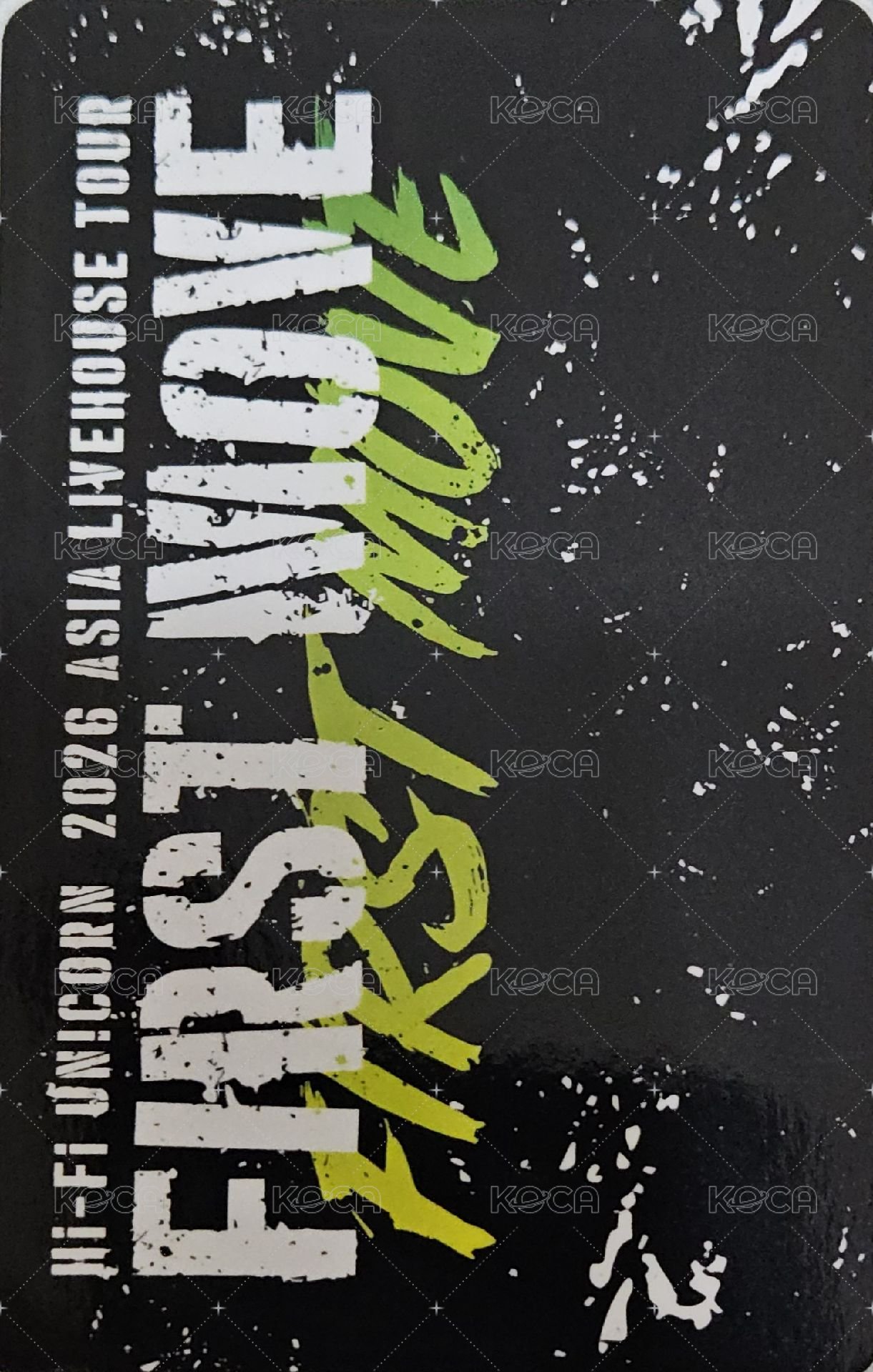 2026 ASIA LIVEHOUSE TOUR -FIRST MOVE- 隨機卡  背面