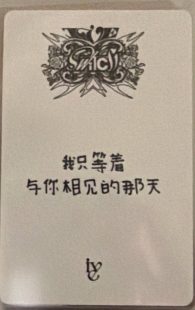 IVE SWITCH yzy1.0中文卡背 栗